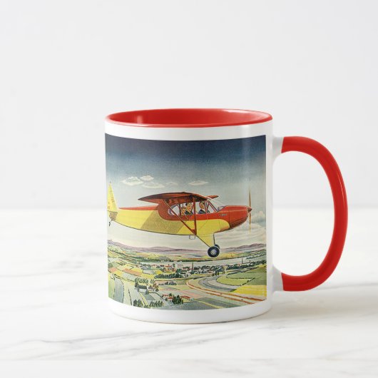 Vintages Transportflugzeug über landwirtschaftlich Tasse (Rechts)