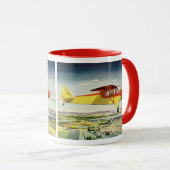 Vintages Transportflugzeug über landwirtschaftlich Tasse (VorderseiteRechts)