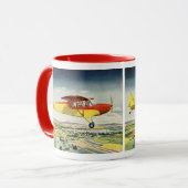 Vintages Transportflugzeug über landwirtschaftlich Tasse (Vorderseite Links)