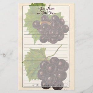 Vintages Trauben-Briefpapier Briefpapier