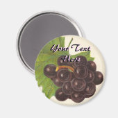 Vintages Traubenmagnet Magnet (Vorderseite/Rückseite)