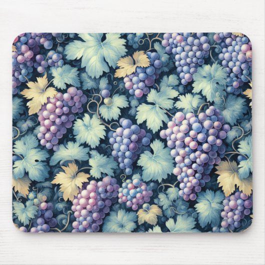 Vintages Traubenmuster Mousepad (Vorne)