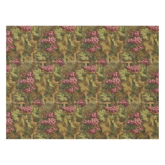 Vintages Traubenmuster Tischdecke (Vorderseite (Horizontal))