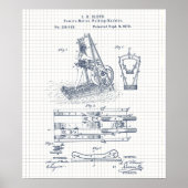 Vintages Treadmill Patent Poster (Vorne)