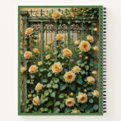 Vintages Trellis und Peach Rambling Rose Garten Notizblock (Rückseite)