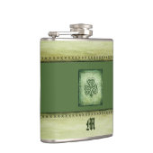 Vintages Trendgrundstück Irish Kleeblatt Flachmann (Rechts)