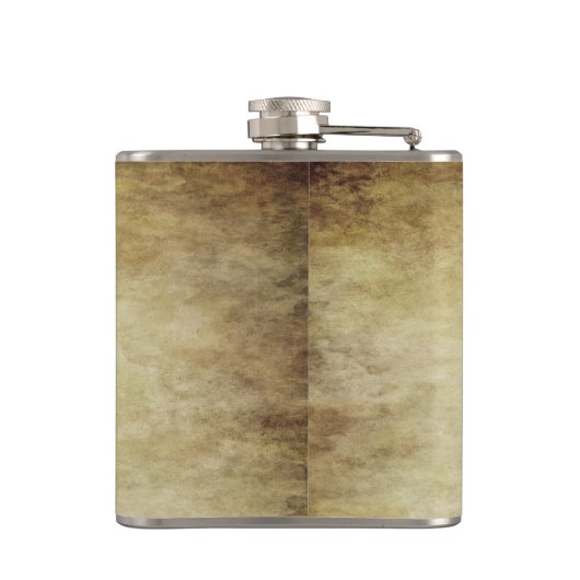 Vintages Trendgrundstück Irish Kleeblatt Monogramm Flachmann (Rückseite)