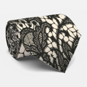 Vintages trendiges Beige Krawatte (Gerollt)