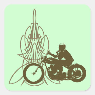 Vintages Triumph-Reiten Quadratischer Aufkleber