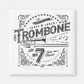 Vintages Trombone-Magnet Magnet (Vorne)