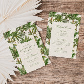 Vintages Tropical Palm Tree Muster Bachelorette Einladung