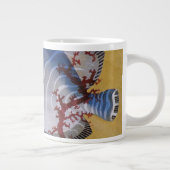 Vintages tropisches blaues Meer Jumbo-Tasse (Rechts)