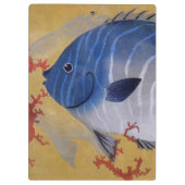 Vintages tropisches blaues Meer Klemmbrett (Rückseite)