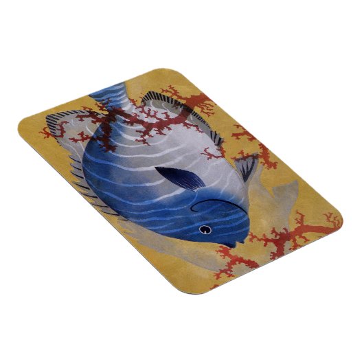 Vintages tropisches blaues Meer Magnet (Rechte Seite)