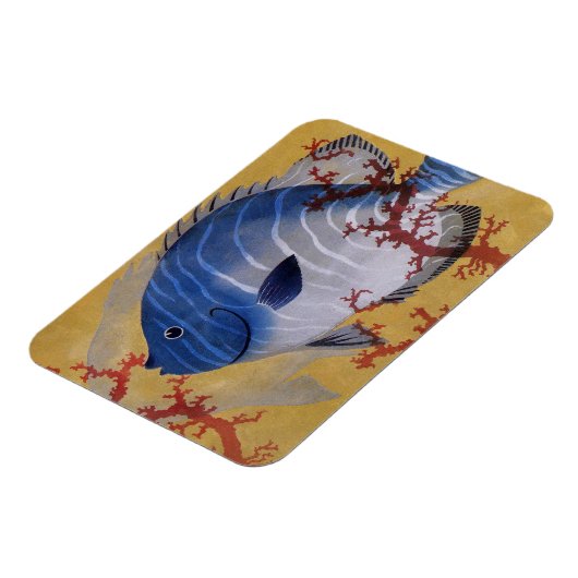 Vintages tropisches blaues Meer Magnet (Linke Seite)