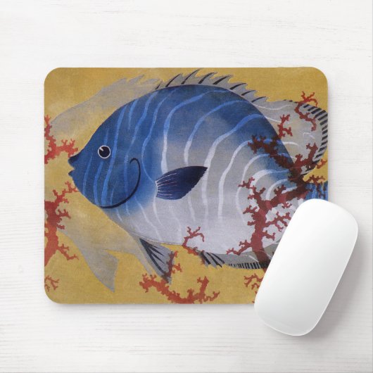Vintages tropisches blaues Meer Mousepad (Mit Mouse)