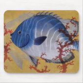 Vintages tropisches blaues Meer Mousepad (Vorne)