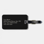 Vintages tropisches Blumentapeten-Muster Gepäckanhänger (Rückseite horizontal)