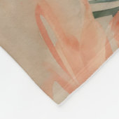 Vintages tropisches Flamingo Fleecedecke (Ecke)
