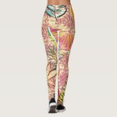 Vintages tropisches Fruchtmuster Leggings (Rückseite)