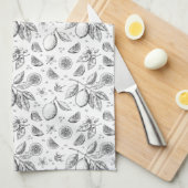 Vintages tropisches FruchtZitronenmuster Geschirrtuch (Viertel Falte)