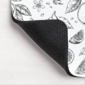 Vintages tropisches FruchtZitronenmuster Mousepad (Ecke)