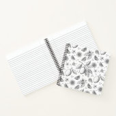 Vintages tropisches FruchtZitronenmuster Notizblock (Innenseite)