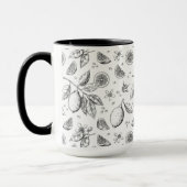 Vintages tropisches FruchtZitronenmuster Tasse (Links)