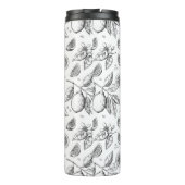 Vintages tropisches FruchtZitronenmuster Thermosbecher (Rückseite)