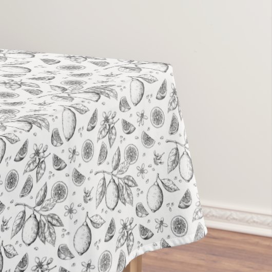 Vintages tropisches FruchtZitronenmuster Tischdecke (Beispiel)