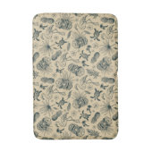 Vintages tropisches Muster Badematte (Vorderseite Vertikal)