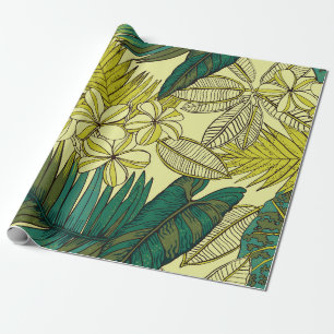 Vintages tropisches Muster. Coole Blumentapete Geschenkpapier