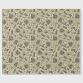 Vintages tropisches Muster Geschenkpapier (Flach)