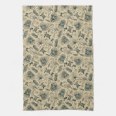 Vintages tropisches Muster Geschirrtuch (Vertikal)