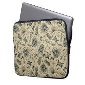 Vintages tropisches Muster Laptopschutzhülle (Vorderseite Links)