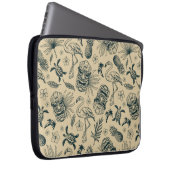 Vintages tropisches Muster Laptopschutzhülle (Vorne Rechts)