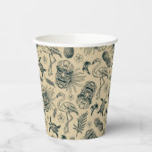 Vintages tropisches Muster Pappbecher (Links)
