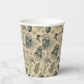 Vintages tropisches Muster Pappbecher (Rechts)