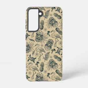 Vintages tropisches Muster Samsung Galaxy Hülle