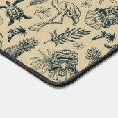 Vintages tropisches Muster Schreibtischunterlage (Ecke)