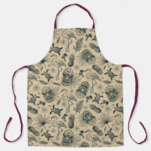 Vintages tropisches Muster Schürze (Vorderseite)