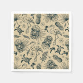 Vintages tropisches Muster Serviette (Vorderseite)