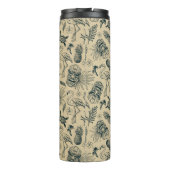 Vintages tropisches Muster Thermosbecher (Rückseite)