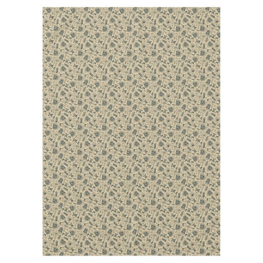 Vintages tropisches Muster Tischdecke (Vorderseite)