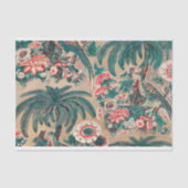 Vintages tropisches Muster von Chintz Seidenpapier (Vorderseite)