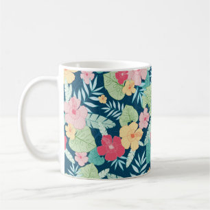 Vintages tropisches Sommerhawaiiennahtloses Muster Kaffeetasse