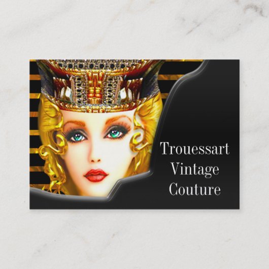 Vintages Trouessart 3,5" x 2,5" Visitenkarte (Vorderseite)