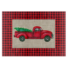 Vintages Truckschneidboard Red Christmas Tree Schneidebrett