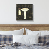 Vintages Tuch Leinwanddruck (Insitu (Schlafzimmer))