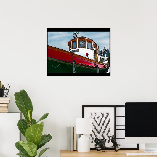 Vintages Tug-Bootposter Poster (Heimbüro)